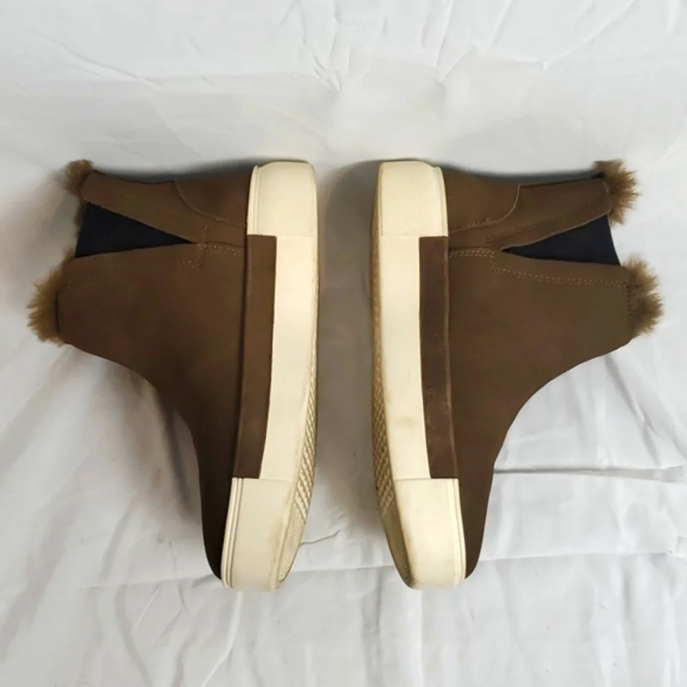 J/Slides Val Khaki‎ Nubuck Fur Lined Waterproof Booties